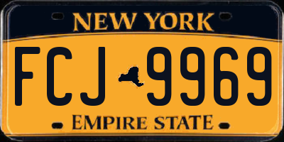 NY license plate FCJ9969