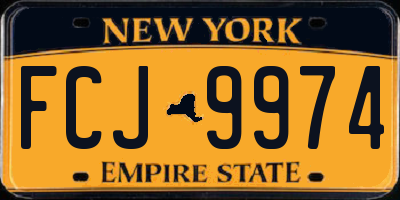 NY license plate FCJ9974