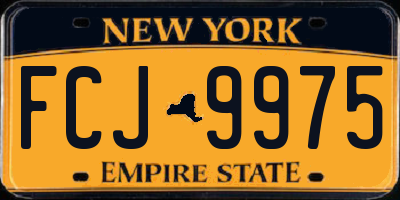 NY license plate FCJ9975