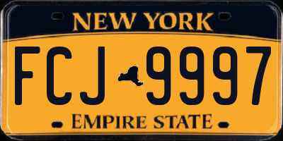 NY license plate FCJ9997
