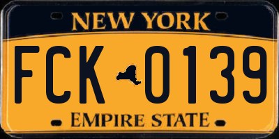 NY license plate FCK0139