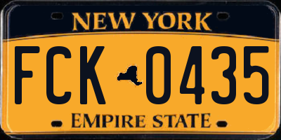 NY license plate FCK0435