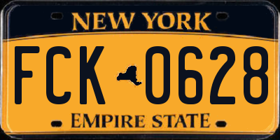 NY license plate FCK0628