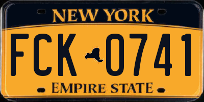 NY license plate FCK0741