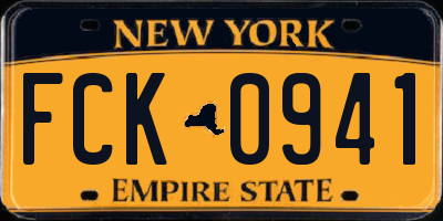 NY license plate FCK0941
