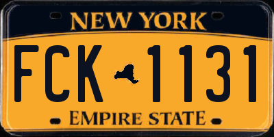 NY license plate FCK1131