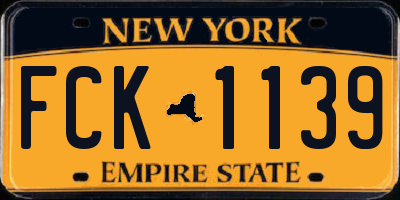 NY license plate FCK1139