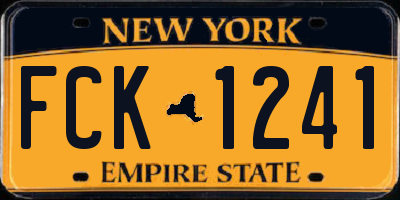 NY license plate FCK1241