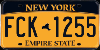 NY license plate FCK1255