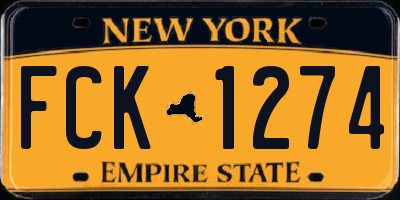 NY license plate FCK1274