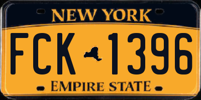 NY license plate FCK1396