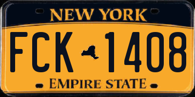 NY license plate FCK1408