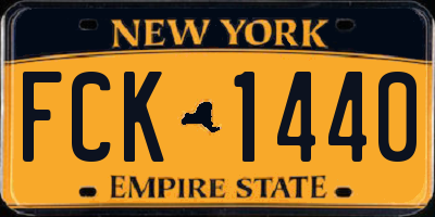 NY license plate FCK1440
