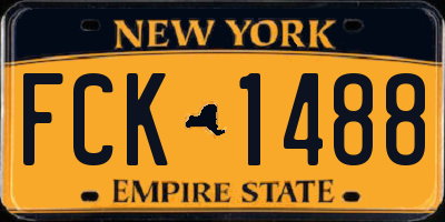NY license plate FCK1488
