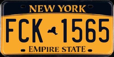 NY license plate FCK1565