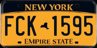 NY license plate FCK1595