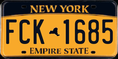 NY license plate FCK1685