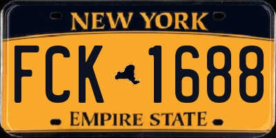 NY license plate FCK1688