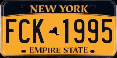 NY license plate FCK1995