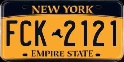 NY license plate FCK2121