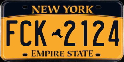 NY license plate FCK2124