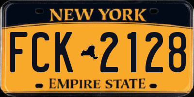 NY license plate FCK2128