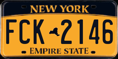 NY license plate FCK2146