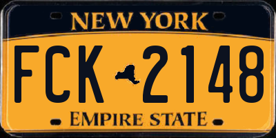 NY license plate FCK2148