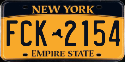 NY license plate FCK2154