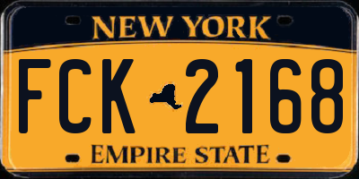 NY license plate FCK2168
