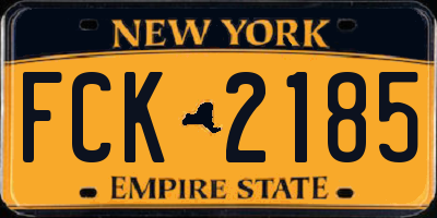 NY license plate FCK2185
