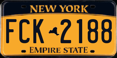NY license plate FCK2188