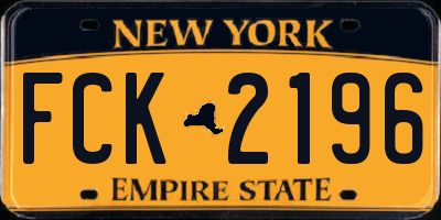 NY license plate FCK2196