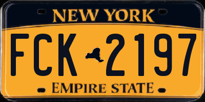 NY license plate FCK2197