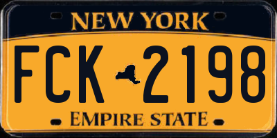 NY license plate FCK2198