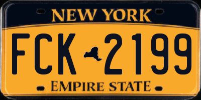 NY license plate FCK2199