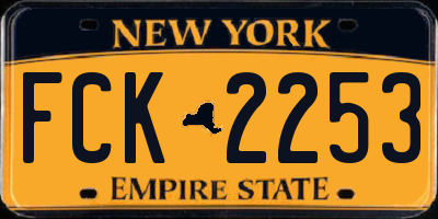 NY license plate FCK2253