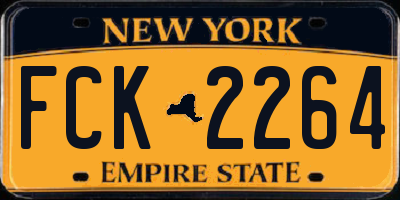 NY license plate FCK2264