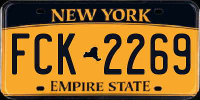NY license plate FCK2269