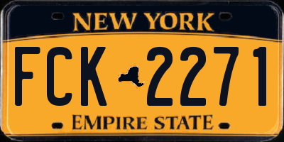 NY license plate FCK2271