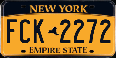 NY license plate FCK2272