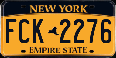NY license plate FCK2276