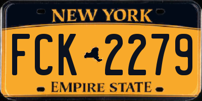 NY license plate FCK2279