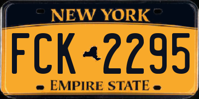 NY license plate FCK2295