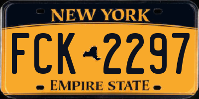 NY license plate FCK2297