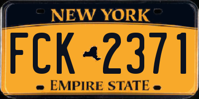 NY license plate FCK2371