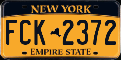 NY license plate FCK2372