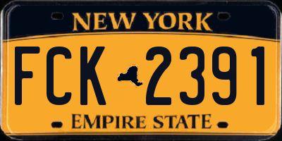NY license plate FCK2391