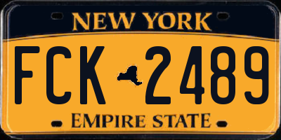 NY license plate FCK2489
