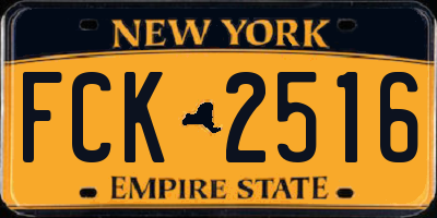 NY license plate FCK2516